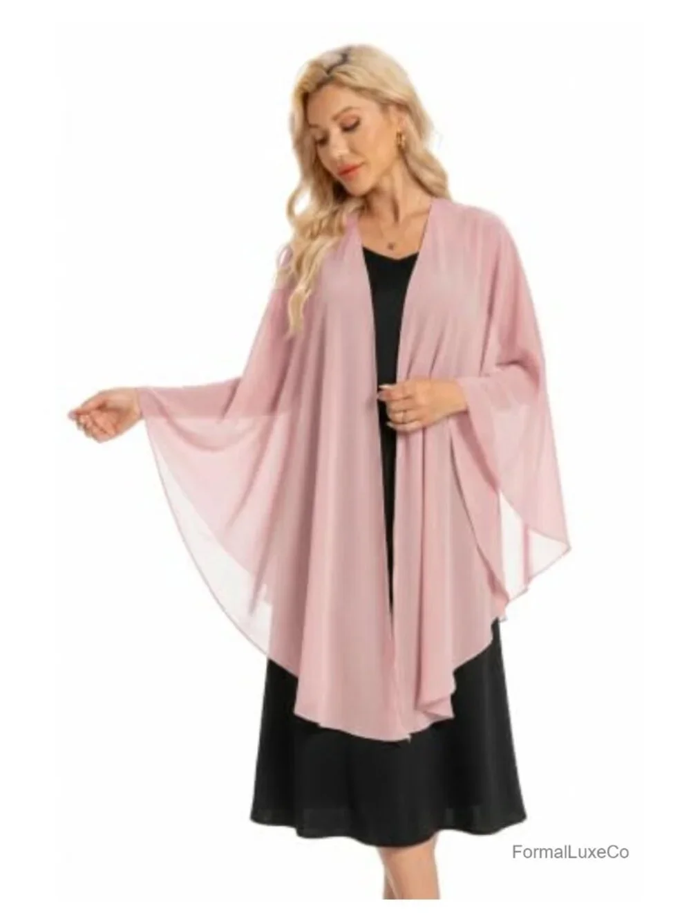 Chiffon Shawl Wrap for Evening Dress Elegant Pashmina Wedding Bridal Scarf